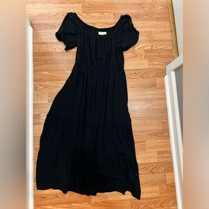 LOFT Elegant Black Maxi Dress